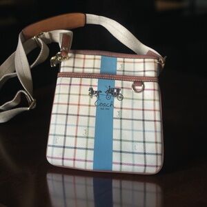 Coach Heritage Tattersall Multicolor Plaid Crossbody